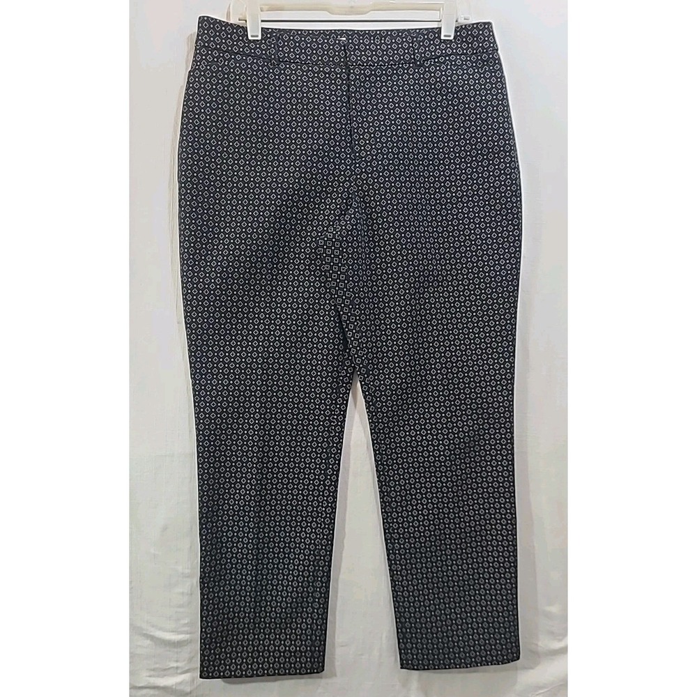 Coldwater Creek Natural Fit Chino Pants 12P Black Tan Cotton Blend Tapered